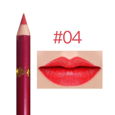 12-Color Waterproof Lip Liner Set | Long-Lasting Foggy Finish