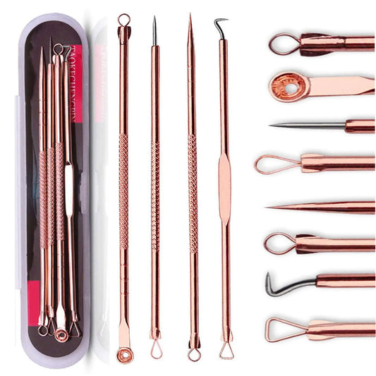 4-Piece Comedone Extractor Kit – Stainless Steel Blemish Tools Comedone Extractor Kit Oasis Select