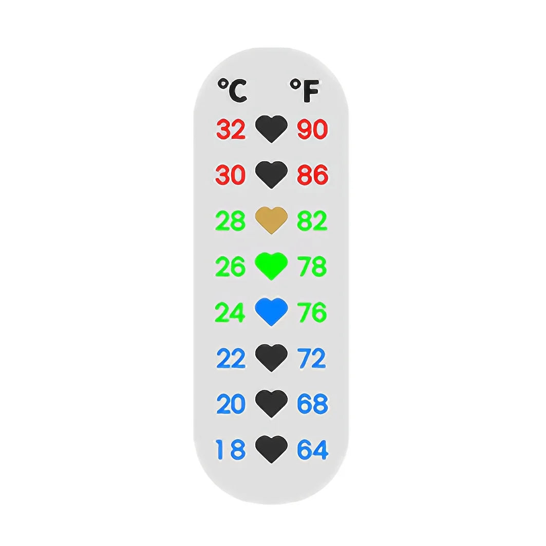 1pc Acid Bread Fermentation Glass Jar Temperature Sticker, Heart Shape Fermentation Thermometer Patch, 18-32 Degree Celsius Peaceful Pleasures Health and Wellness MULTI