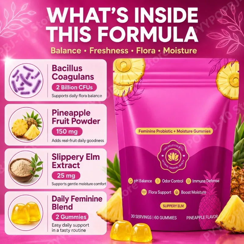Feminine Probiotic Gummies 2B CFUs Bacillus Coagulans | 60 Count