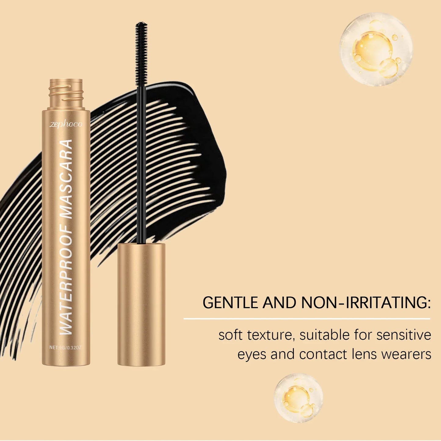 Zephoco Black Curling Mascara – Lengthening & Non-Clumping Curling Mascara Oasis Select