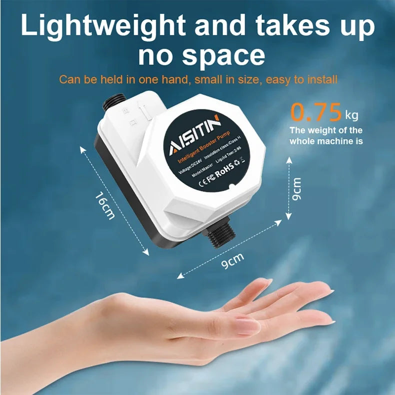 AISITIN 180W Auto Booster Pump 24V – Home Water Pressure Boost