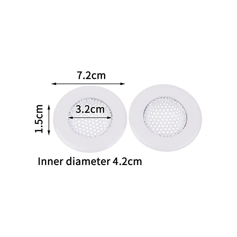 2PCS Silver/White/Black Kitchen Stainless Steel Sink Filter Mesh Shower Floor Drain Hair Catcher Stopper Food Slag Drainer Peaceful Pleasures Health and Wellness C2