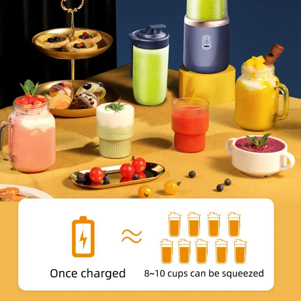 FLAREMORE Portable Blender – USB-C, 6 Blades, 2 Travel Cups