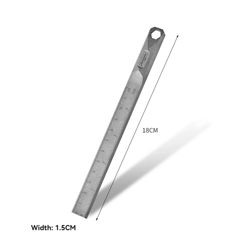Mini Crowbar Titanium Alloy Hera Metric Tools Drawing Outdoor Portable Multi Pig Foot Lever Functional Measurement Crowbars Peaceful Pleasures Health and Wellness Stone Wash