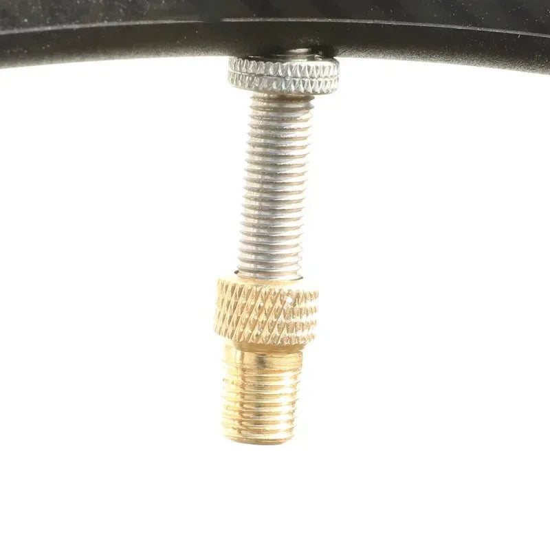 Copper Golden Bike Tire Valve Adapter – F/V to A/V Converter Bike Valve Adapter Peaceful Pleasures Health and Wellness