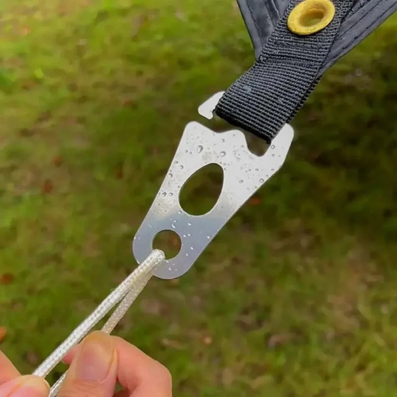 Stainless Steel Guyline Tensioner Rope Adjuster Buckle | Camping Guyline Tensioner Buckle Peaceful Pleasures Health and Wellness