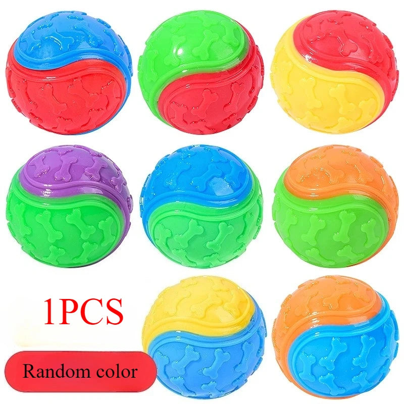 Squeaky Dog Ball Toy – Durable TPR Chew & Fetch Ball