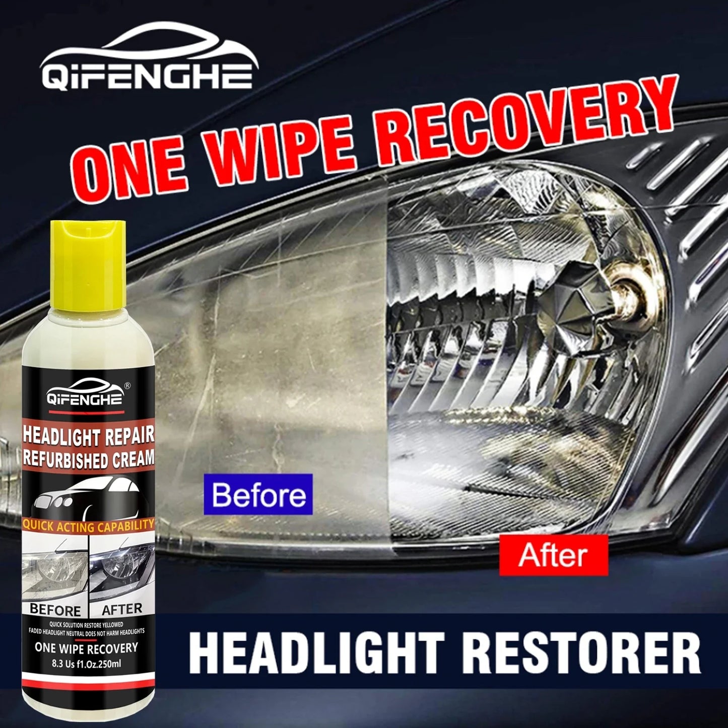 Headlight Restoration Kit – Anti-Yellowing UV Protective Coating