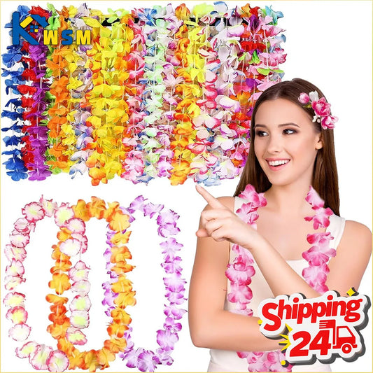 Hawaiian Lei Necklaces 12–60 Pack | Luau Party Favors Party Lei Necklaces Oasis Select