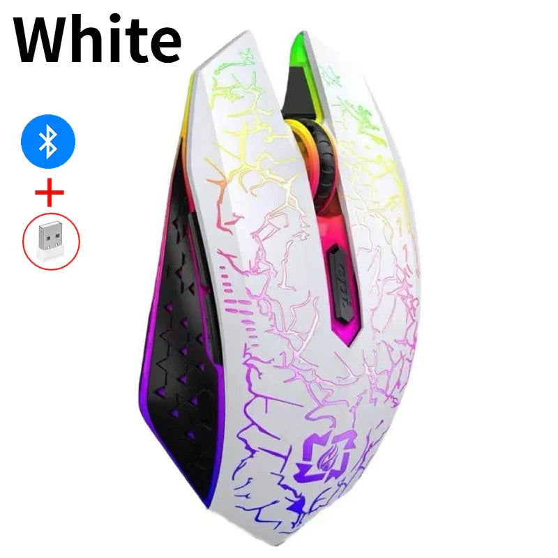 DIXSG Silent Wireless Gaming Mouse 2.4G Bluetooth 1600 DPI