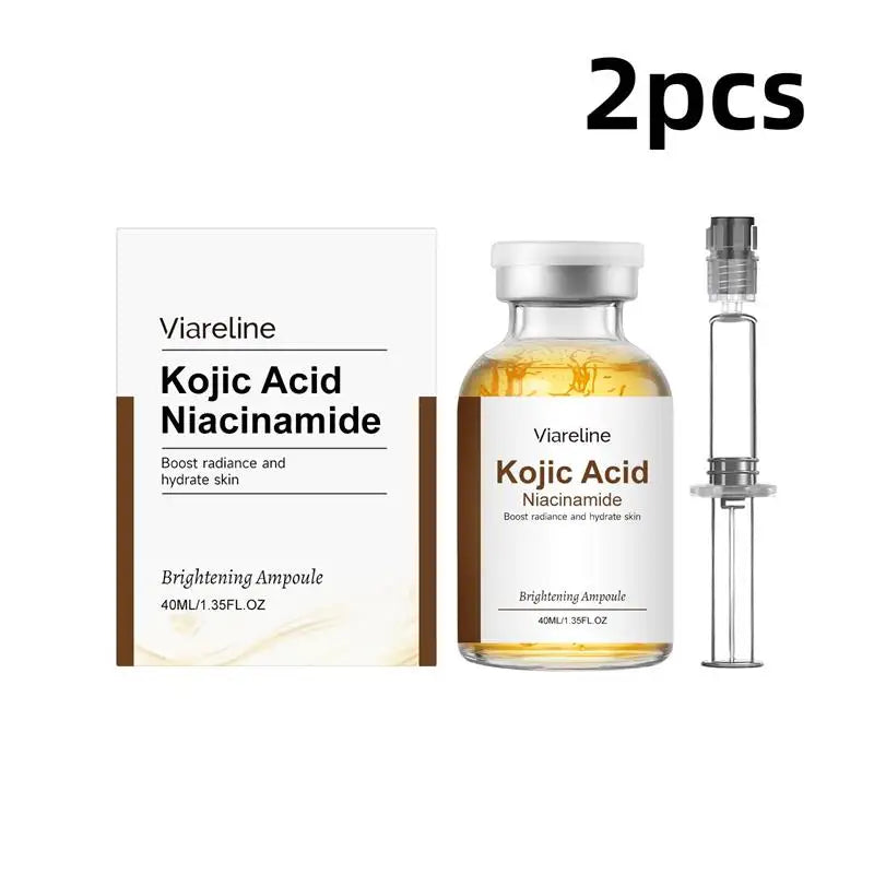 Kojic Acid Niacinamide Ampoule 40ml Deeply Hydrating Moisturizing Face Serum Glow Skin Care Essence For Daily Facial Care Peaceful Pleasures Health and Wellness Ampoule Serum 2pcs