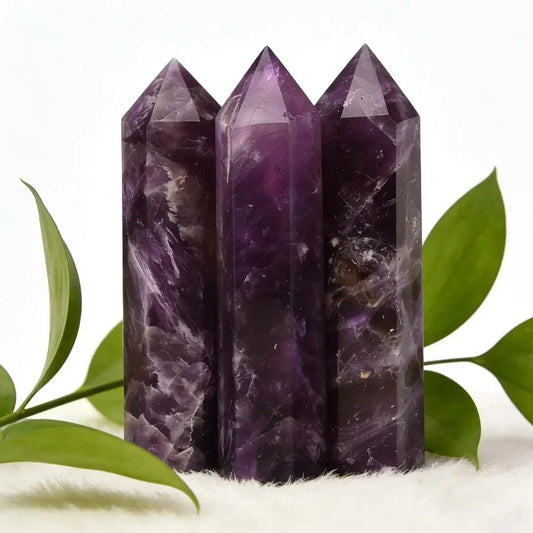 Natural Amethyst Pillar Crystal Specimen – Display & Collection Crystal Mineral Specimen Peaceful Pleasures Health and Wellness