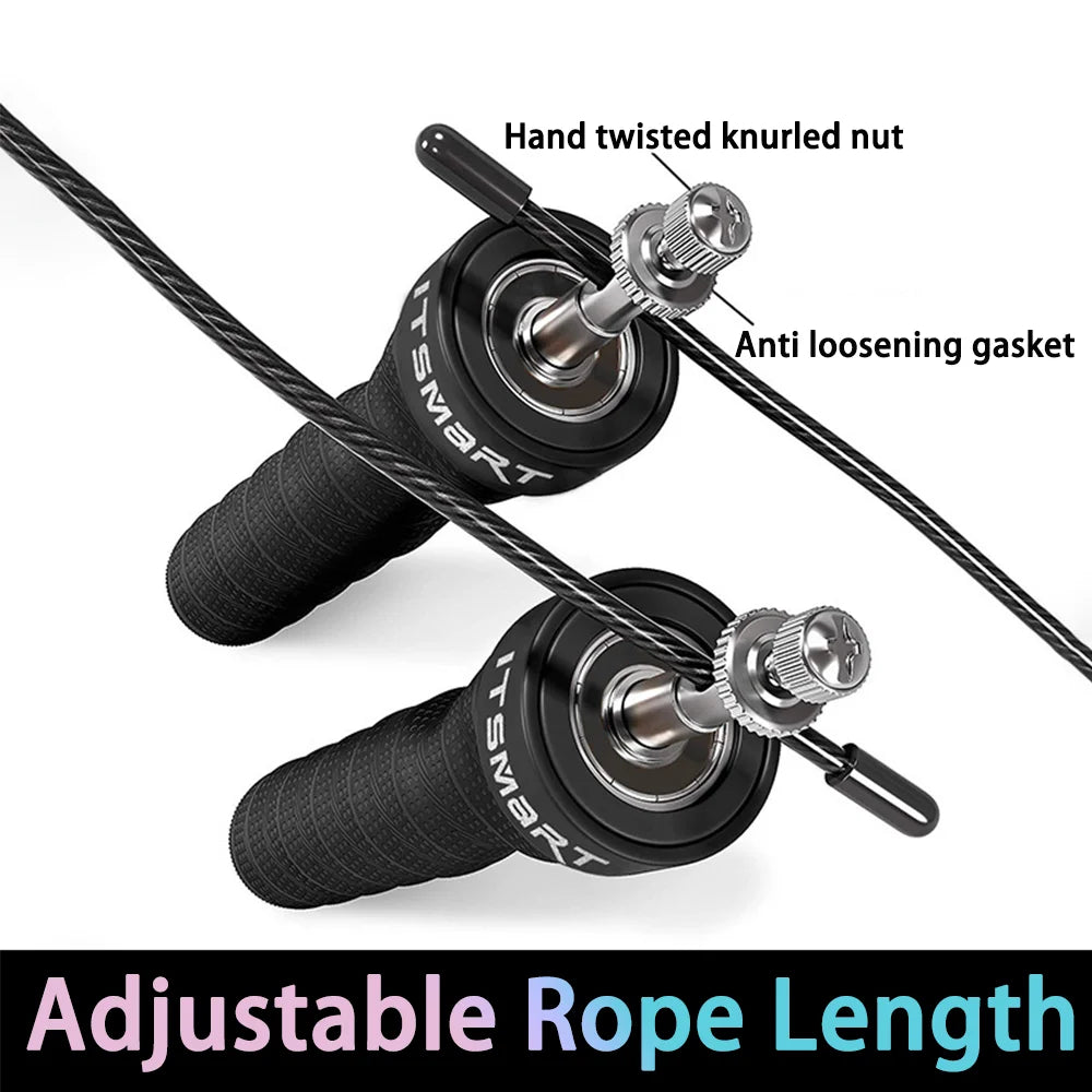 Professional Steel Wire Speed Jump Rope – Carbon Steel Bearings