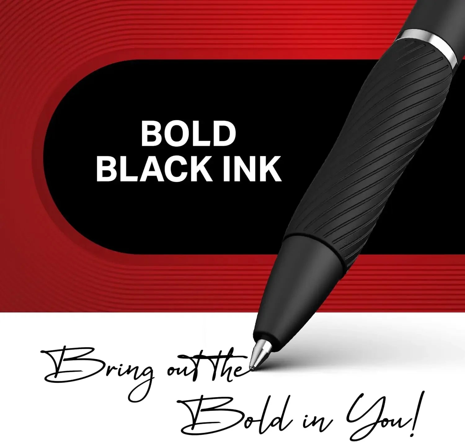 Bold Gel Pens, 1.0mm Black Ink, 12-Pack for Smooth Writing - Ideal for Office, School & Journaling Peaceful Pleasures Health and Wellness