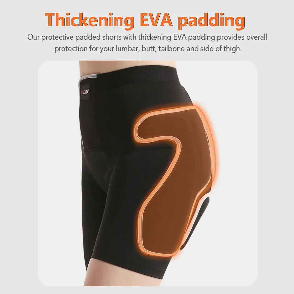 3D Hip Protector Padded Shorts Adults Tailbone Butt Pad Ski