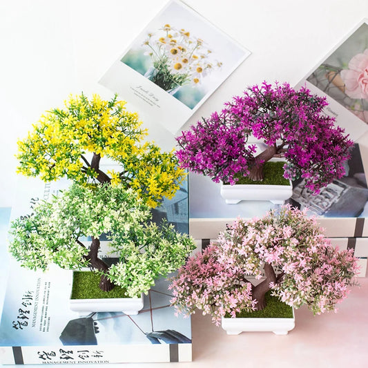 Artificial Plants Decoration Potted Fake Pot Bonsai Simulation Pine Peaceful Pleasures Health and Wellness