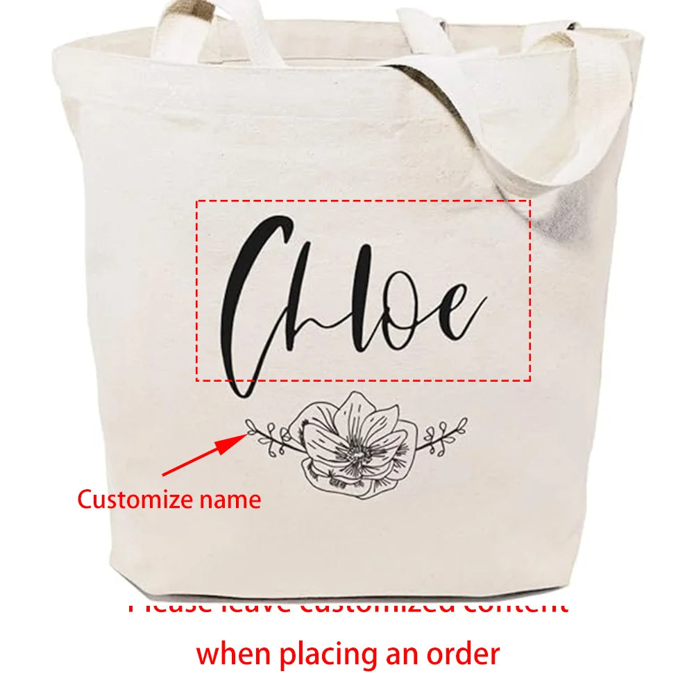 Personalized Name Tote Bag | Beach, Wedding & Bridesmaid Gift