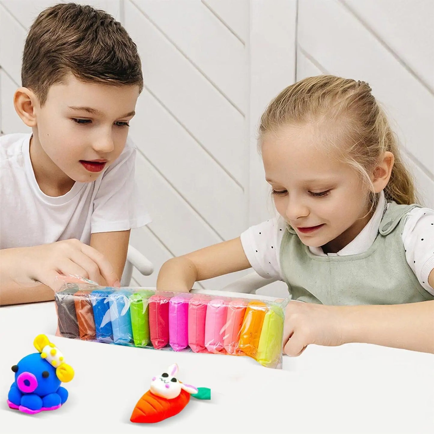 Air Dry Clay Kit 12/24/36 Colors – Kids Craft Modeling Set