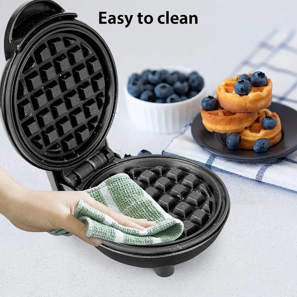 URGGU 350W Mini Waffle Maker – Non-Stick Pancake & Bubble Egg