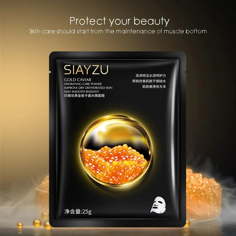 Golden Caviar Face Mask Sheets – Anti-Aging & Moisturizing 10pk