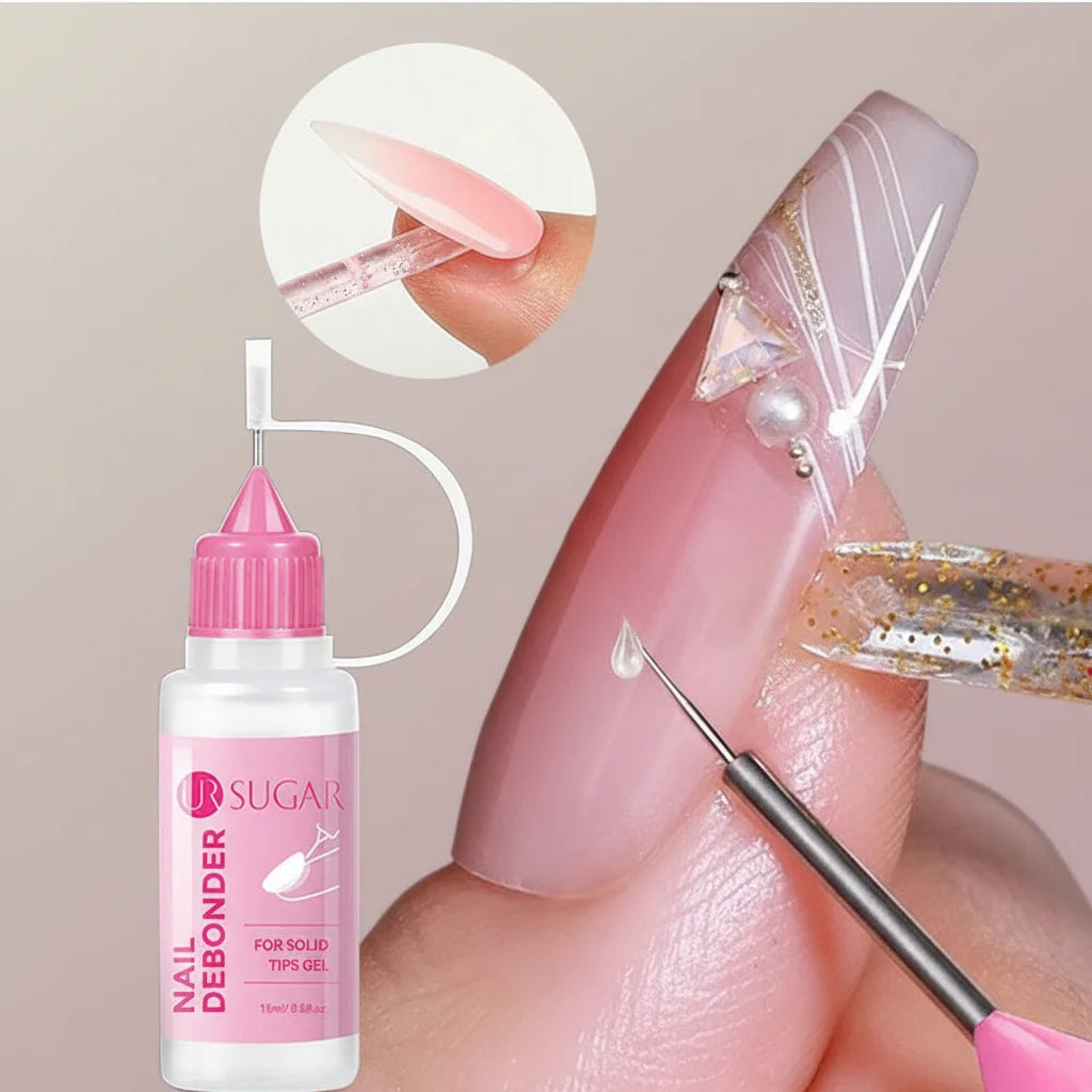 Nail Solid Gel Glue Remover & Debonder Fast Dissolve Liquid for Fake Tips Press On Nails, False Nails | Quick Manicure Tool Peaceful Pleasures Health and Wellness