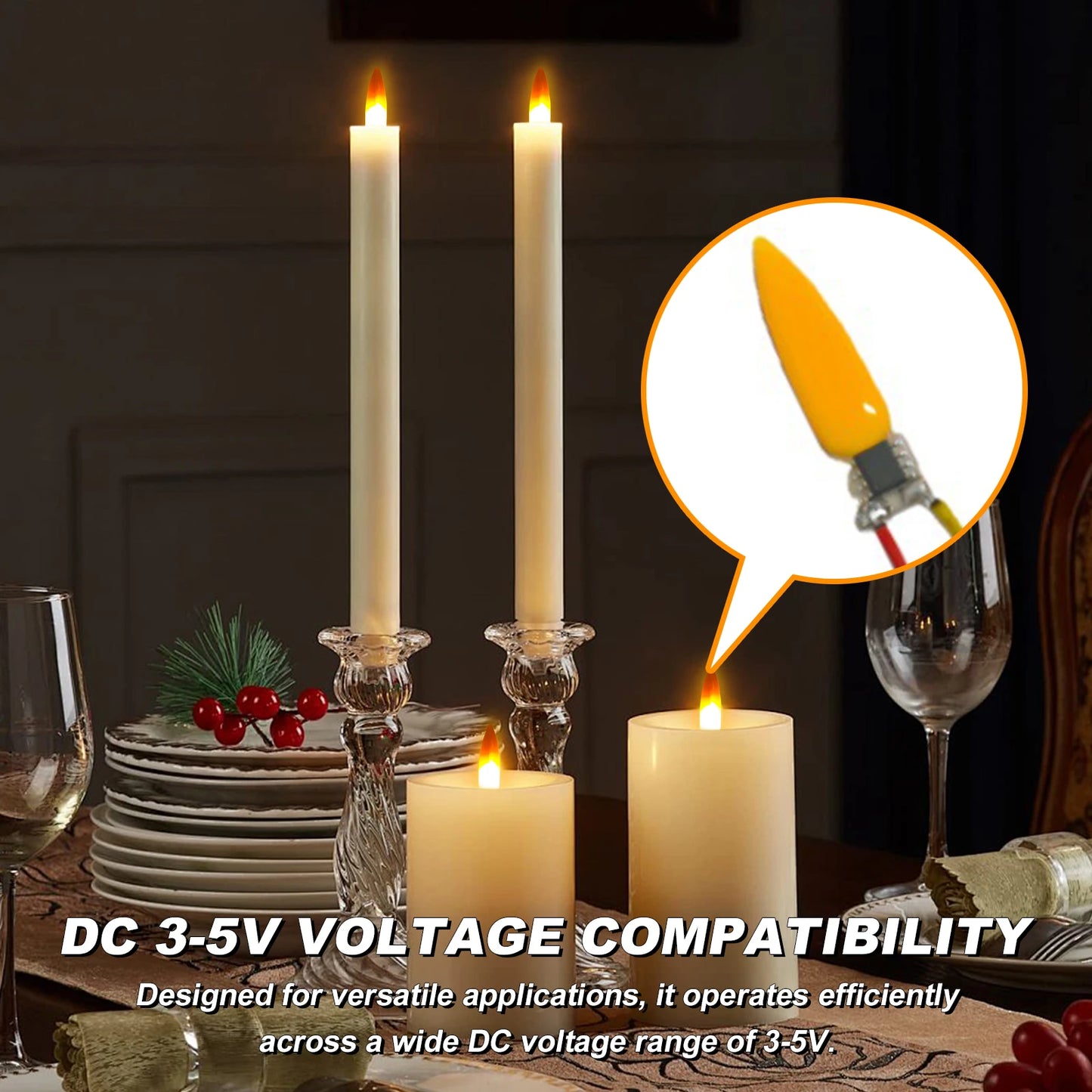 3/5/10PCS Flame Light Bulbs 2200K Diode Flame LED Filament 3V LED Flame Effect Light Bulb for Christmas Party Decorations Peaceful Pleasures Health and Wellness