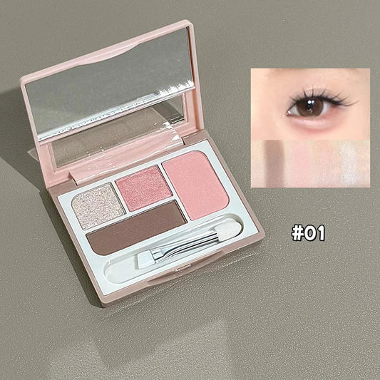 Art Value 4-Color Eyeshadow Palette – Glitter, Shimmer & Matte Eyeshadow Palette Oasis Select