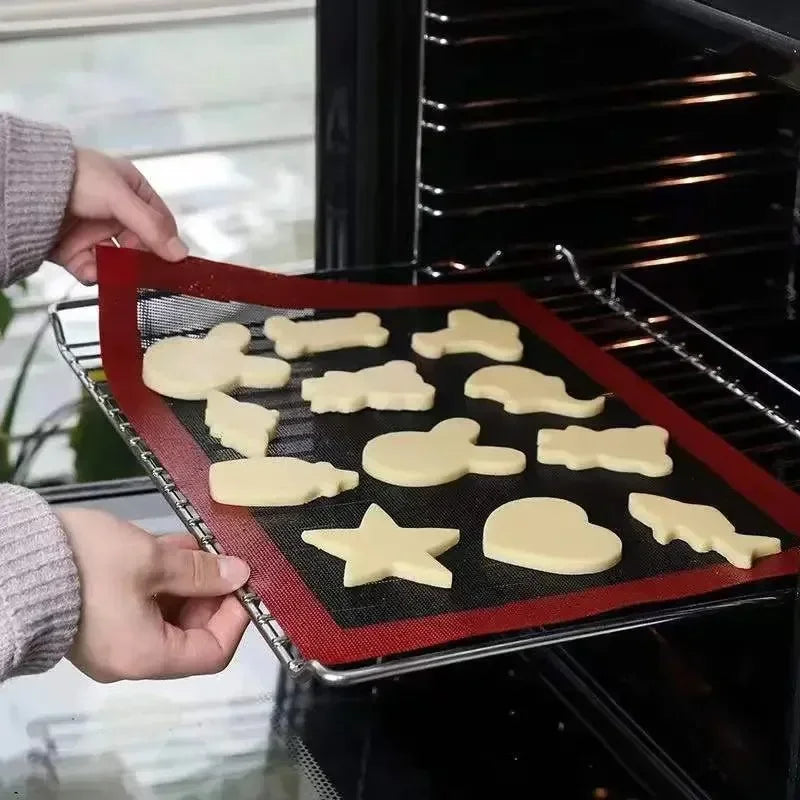 Baking Grill Mat 30X40cm Baking Tray Breathable Anti stick BBQ Cookie Bread Baking Pad Oven Microwave High Temperature Baking Peaceful Pleasures Health and Wellness
