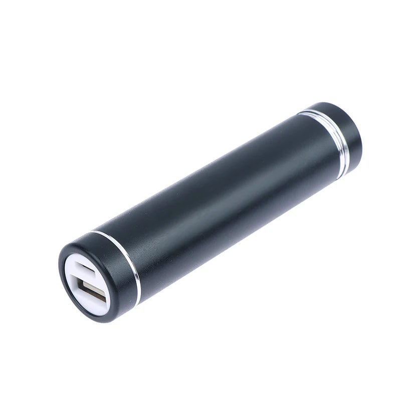 Versatile 18650 Power Bank Case Kit Cylindrical Aluminum Alloy Welding-Free Type C Mobile Power Supply Kit Battery Case Peaceful Pleasures Health and Wellness Black