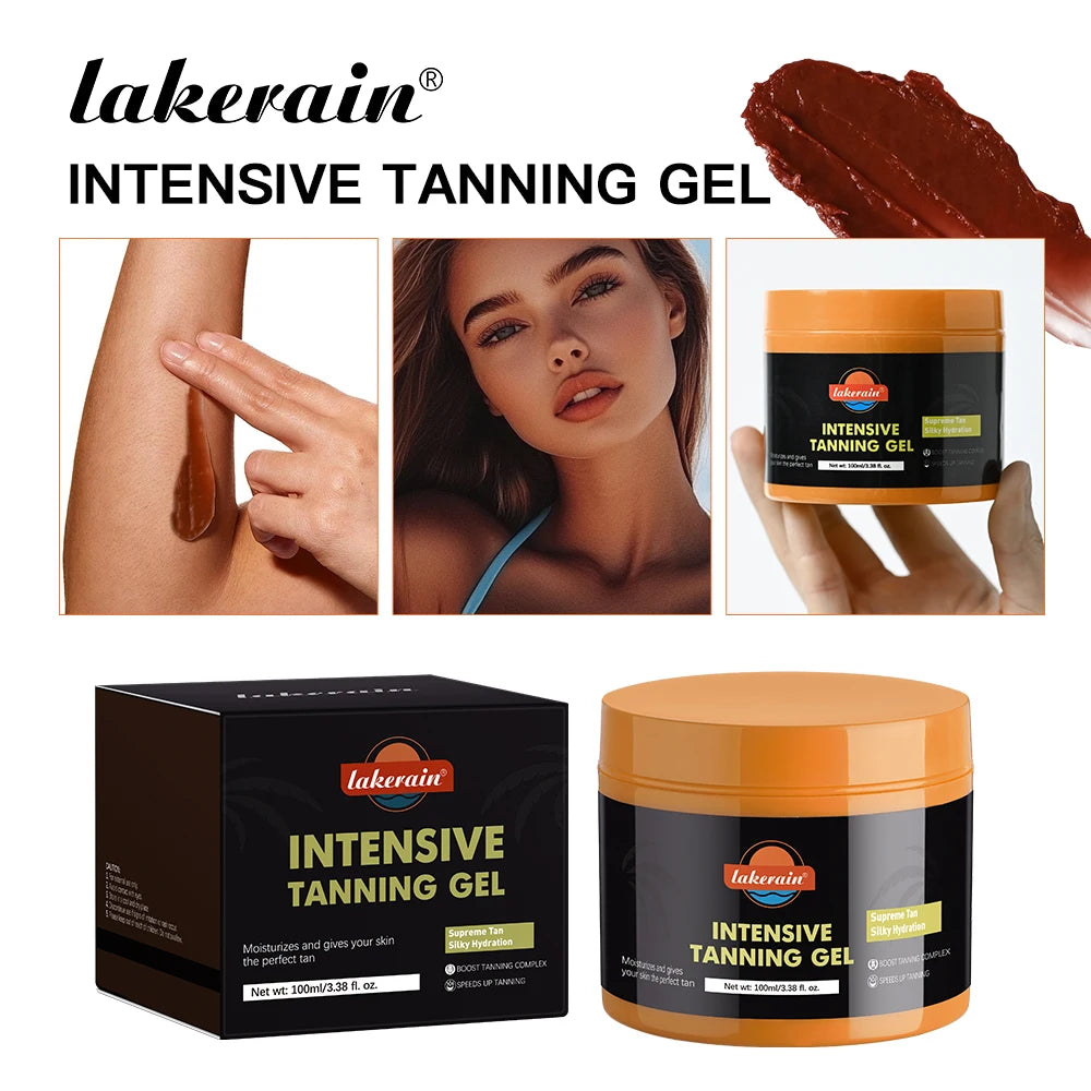Lakerain Intensive Tanning Gel Body Cream Bronze Tanning Lotion Carroten Effective Sun Aid Take In Sunlight Moisturizing Cream Peaceful Pleasures Health and Wellness as show