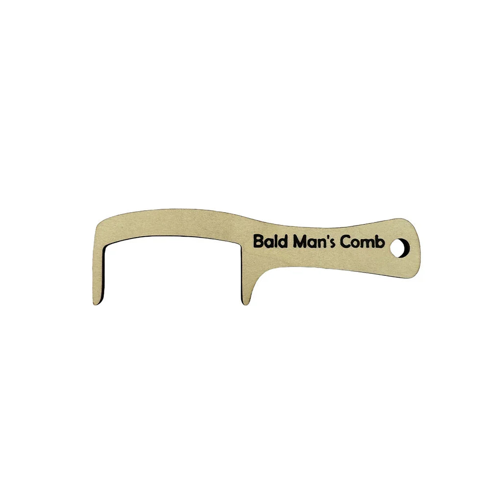 Bald Man Brush – Funny Wooden Novelty Gift for Bald Heads