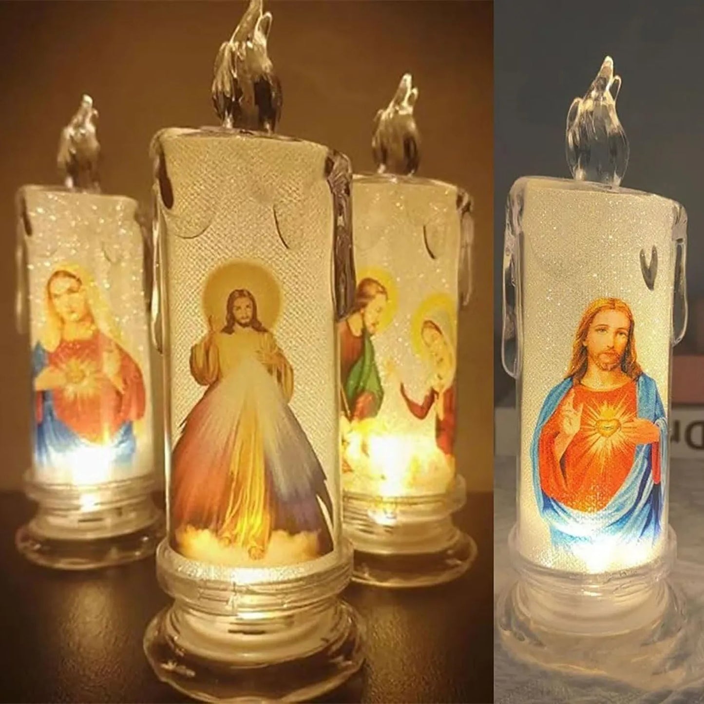 LED Flameless Devotional Prayer Candle – Religious Decor