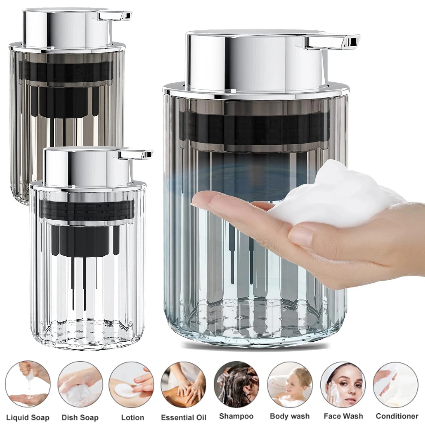 Foaming Soap Dispenser – Refillable Pump Bottle for Bath & Kitchen
