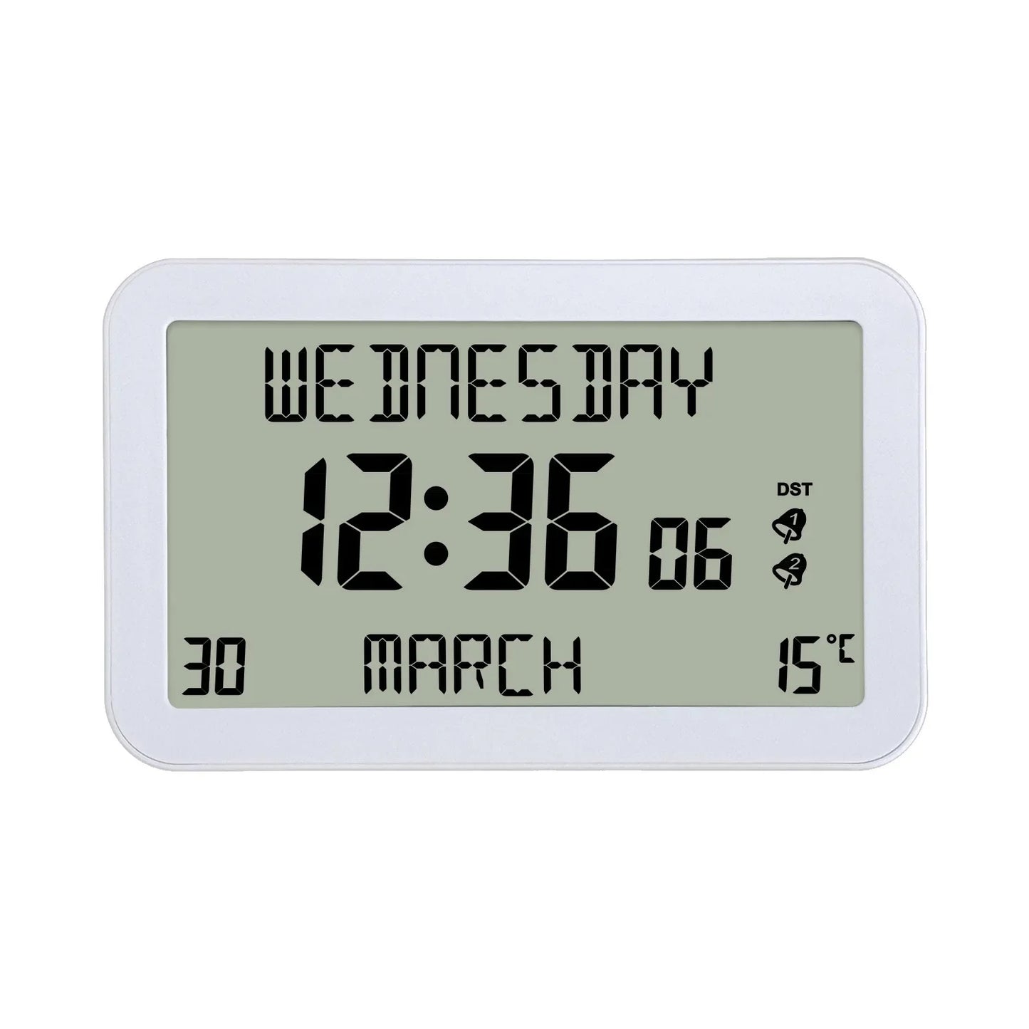 LCD Digital Alarm Clock – Time, Date & Temp | Desk & Travel