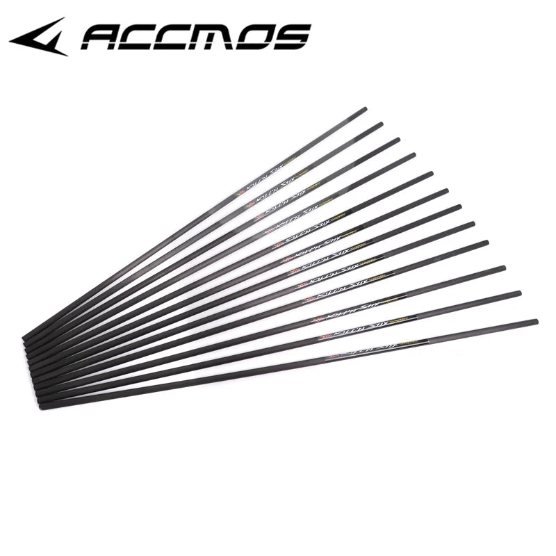 12 Spine Pure Carbon Arrow Shafts ID Recurve Compound Traditional Bow