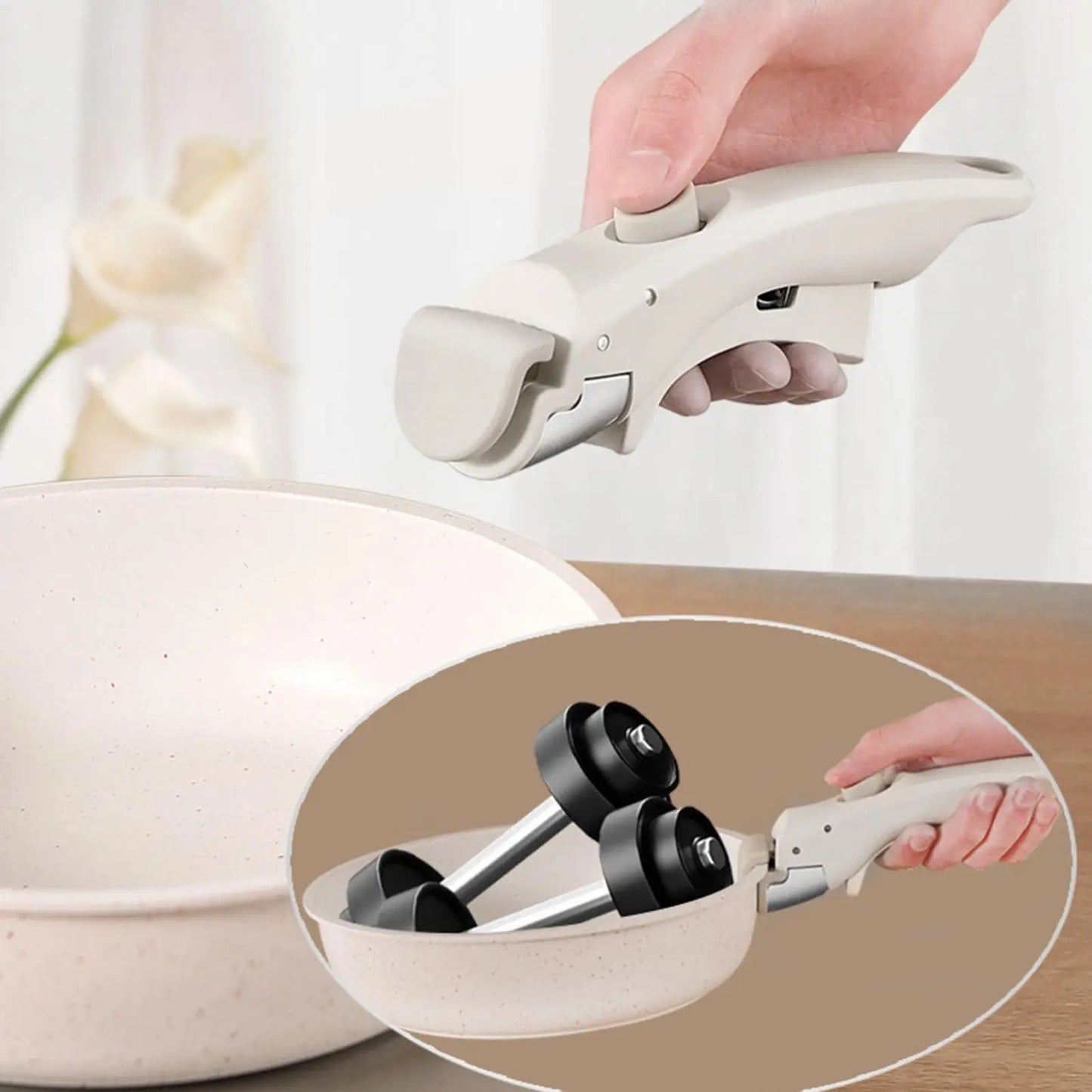 Detachable Universal Pot Handle – Anti-Scald Cookware Grip