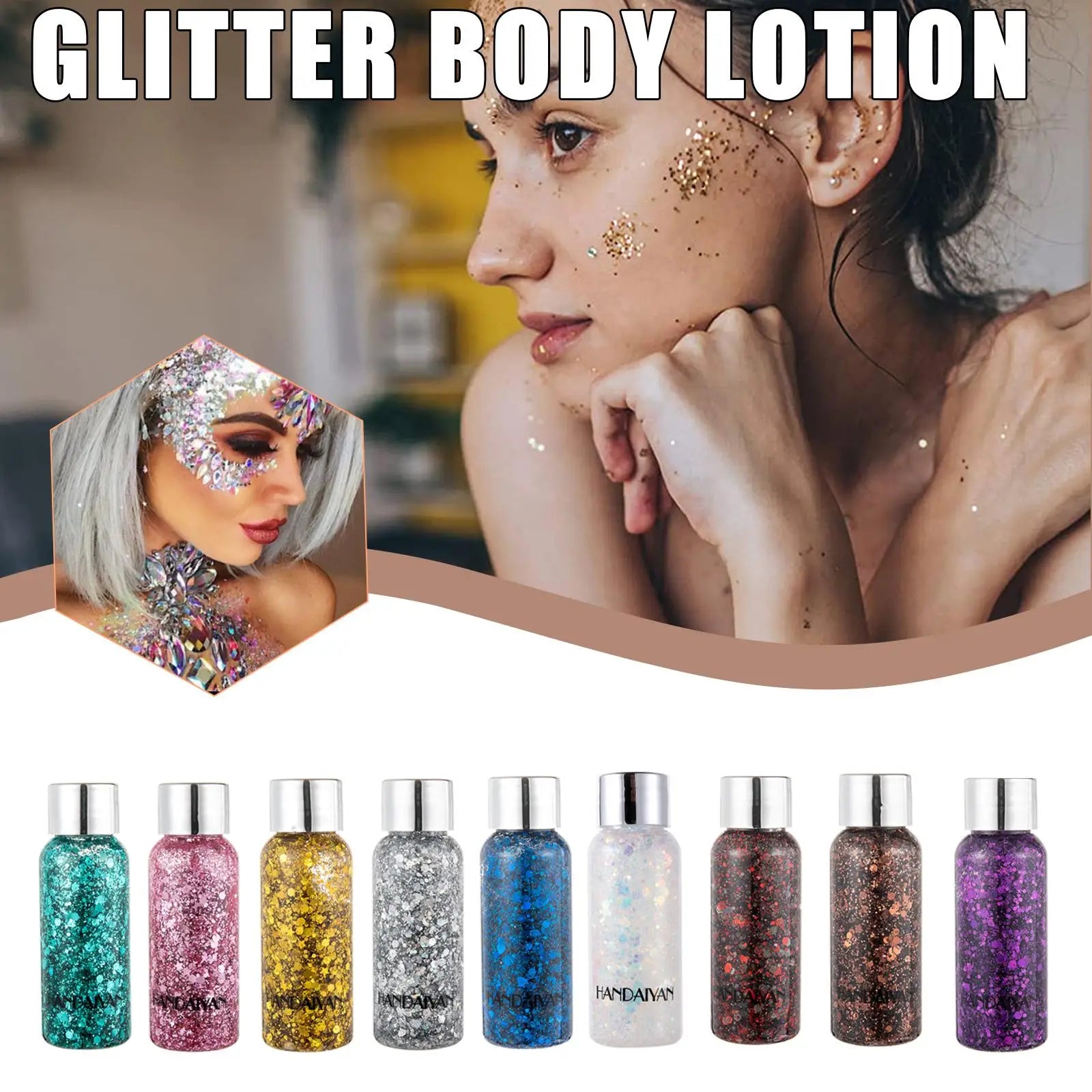 Glitter Body Lotion with Shimmering Gel for All Occasions Peaceful Pleasures Health and Wellness