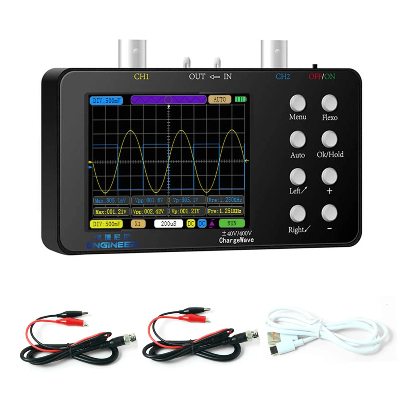 Digital Oscilloscope Dual-channel 50M Sampling Rate 10M Analogue