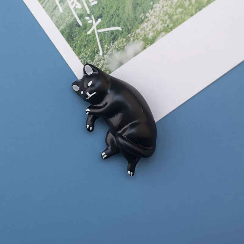 Cute Lazy Cat Fridge Magnet | Kawaii Cartoon Home Decor