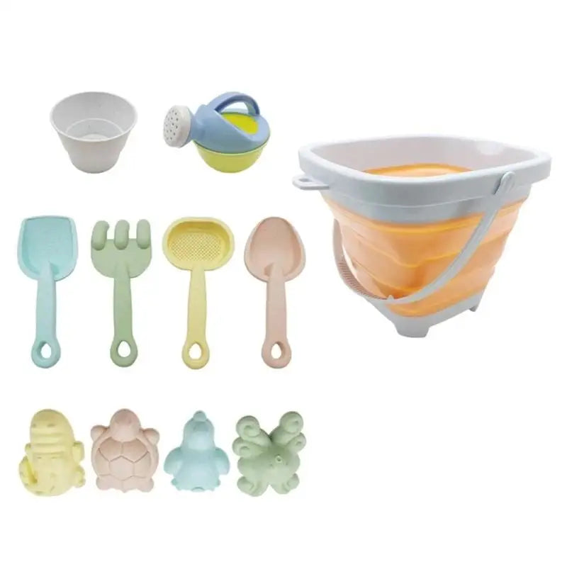 11-Piece Kids Beach Sand Toy Set – Bucket, Shovel & Molds