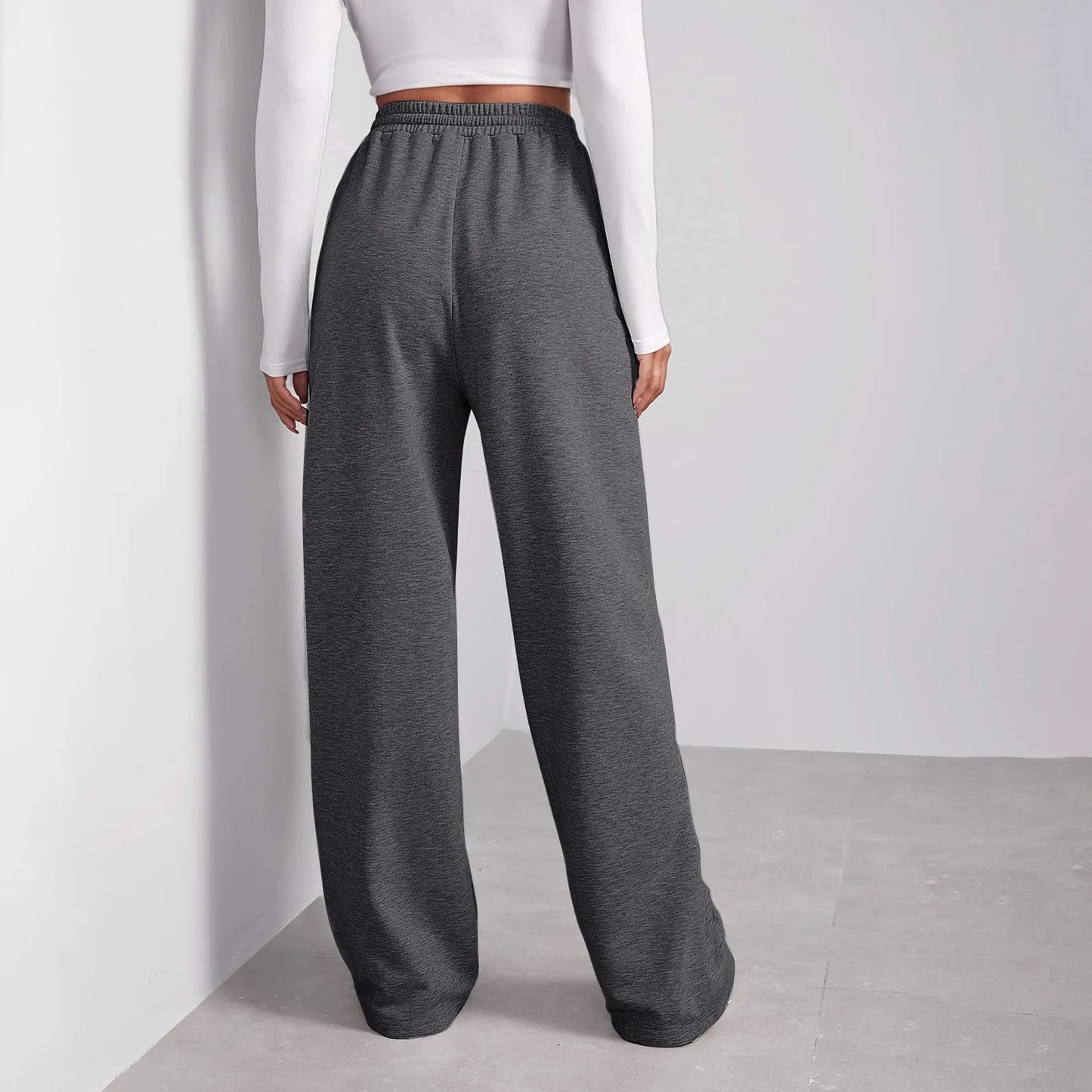 Women's Fleece-Lined Wide Leg Sweatpants | Casual Joggers