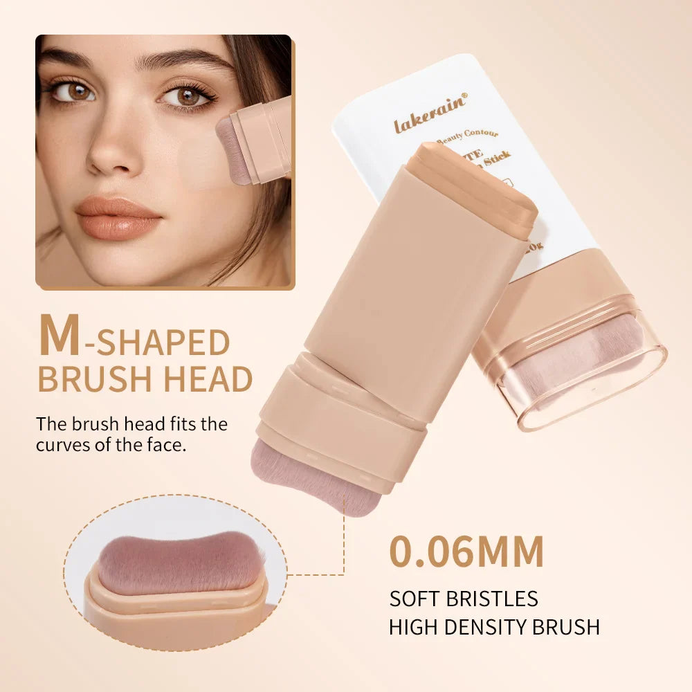 Matte Foundation Contour Stick | 5 Shades & Built-In Brush