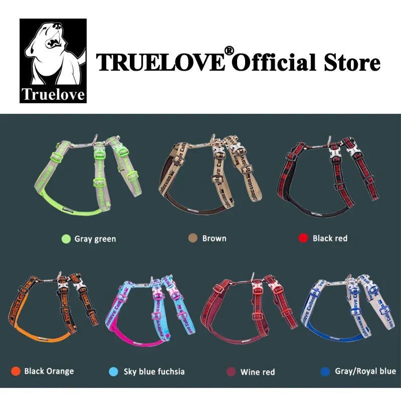 Truelove Double H Harness Neoprene Padding Durable Strong Reflective Gow in the Dark Aluminum Alloy Fitting Light Weight TLH6571 Peaceful Pleasures Health and Wellness