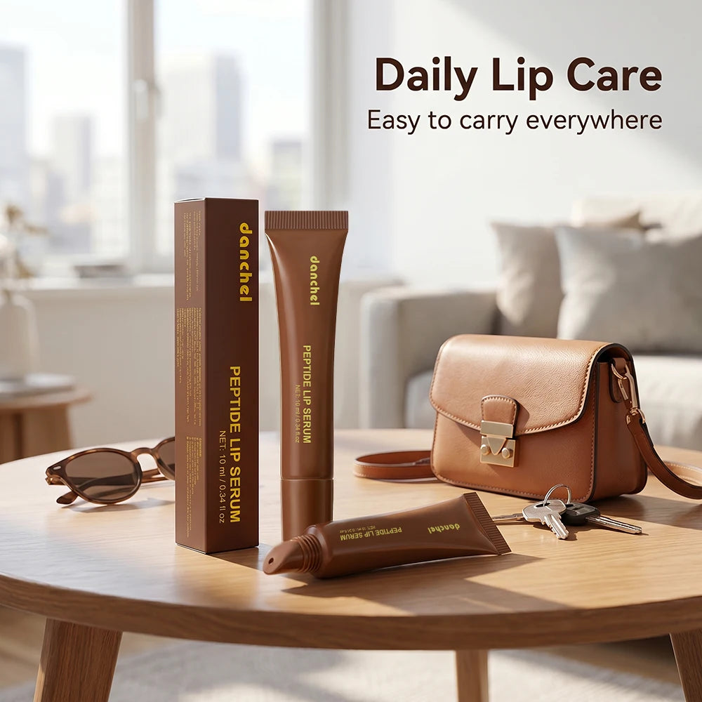 Peptide Lip Serum Deep Nourishing Lip Care Instant Moisturizing Anti-Aging Plumping Glass Lip Gloss Cosmetics Peaceful Pleasures Health and Wellness