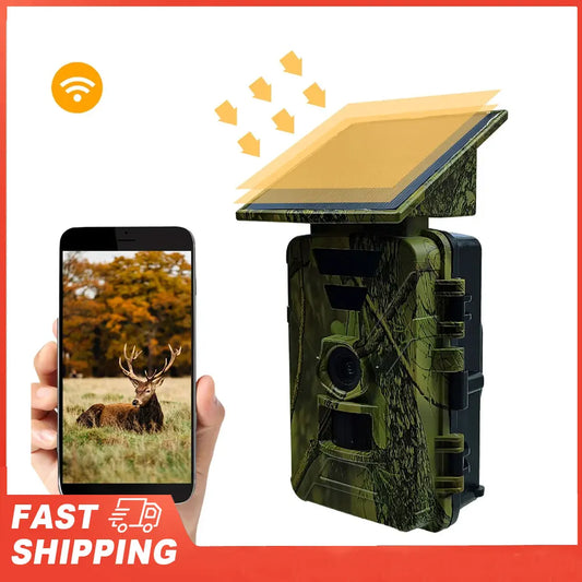 Wifi Hunting Camera Solar Trail 8K 60MP Wildlife IP66 Waterproof Peaceful Pleasures Health and Wellness