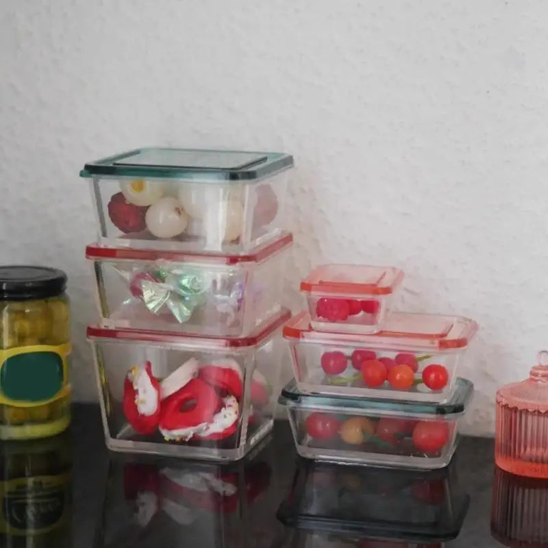 1/6 Scale Miniature Storage Box Set | Dollhouse Kitchen Model