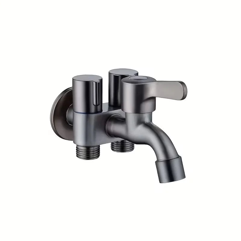 3-Way Angle Valve Faucet | Dual Outlet Single Handle Wall Tap