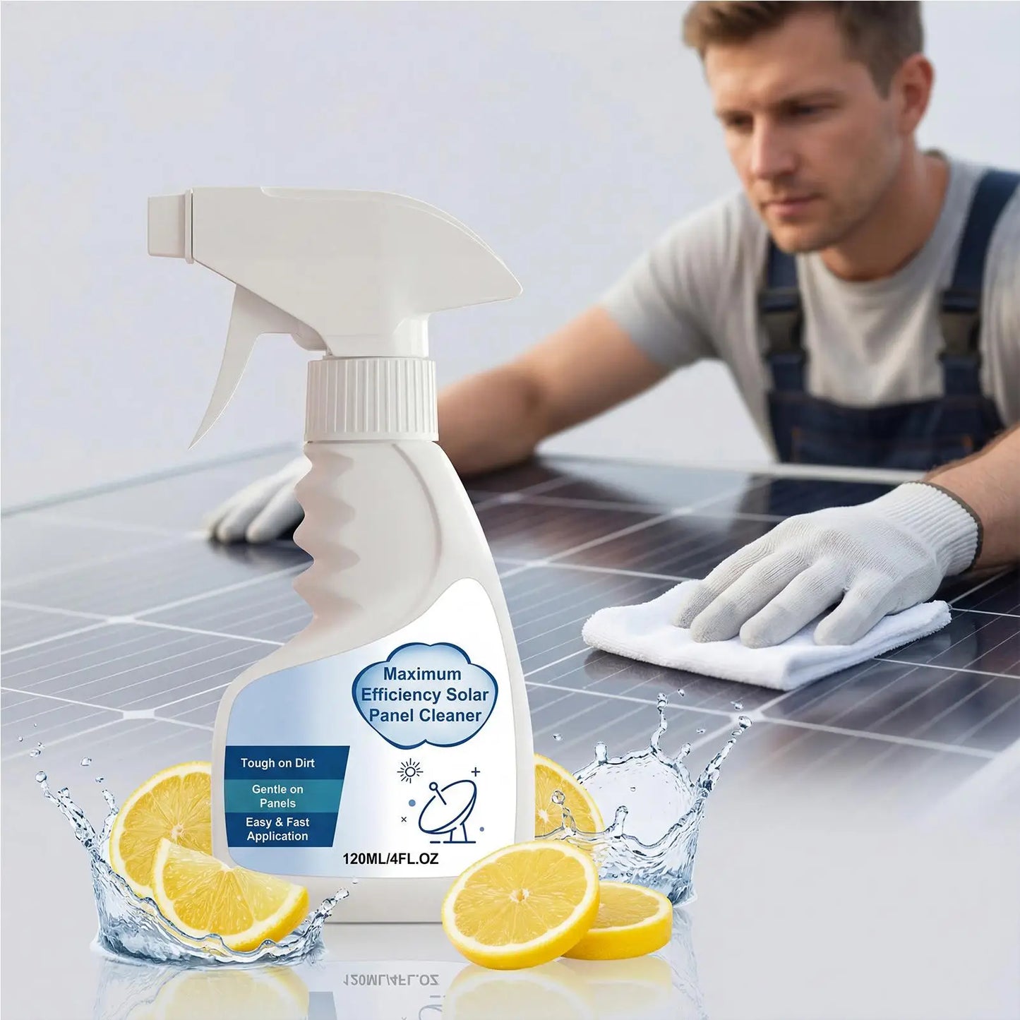 Solar Panel Cleaner Spray 120ml – Scratch-Free Formula