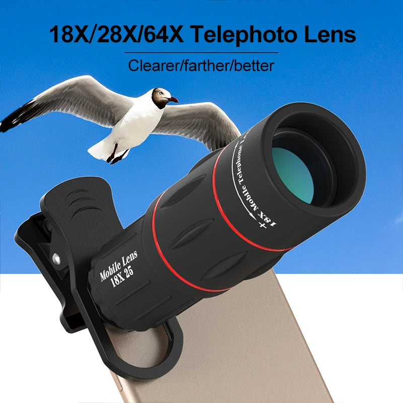 64X Telescope For Mobile Phone Lens For photography macro Phone lens for iphone Cell Phone Lens mobile phone telephoto.lens Peaceful Pleasures Health and Wellness